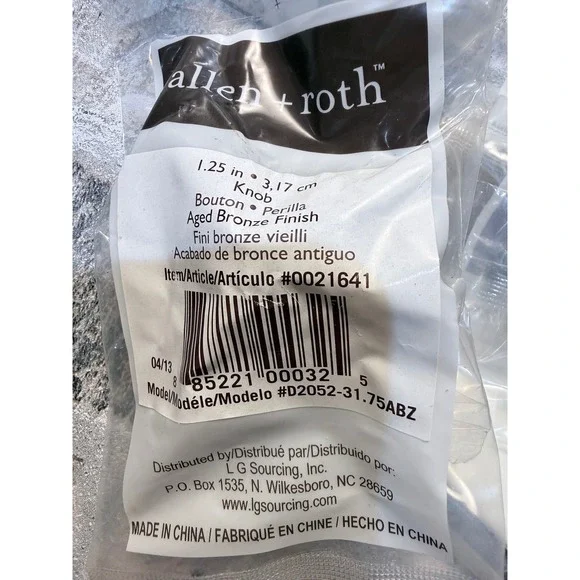 11 Pack Allen + Roth Aged Bronze Cabinet Knobs 1.25 inch Round - Picture 2 of 2